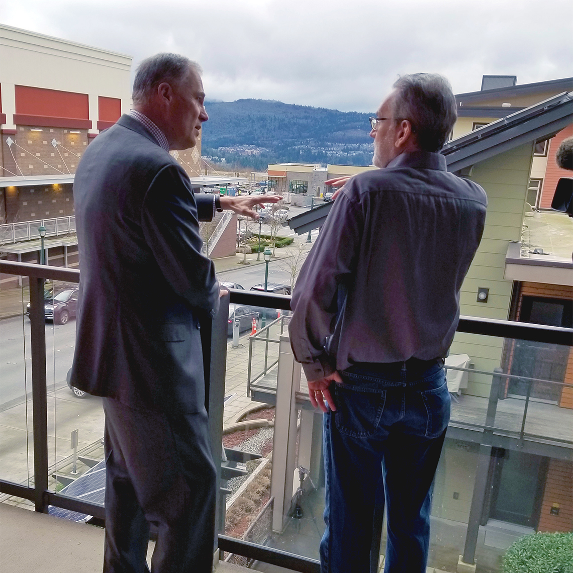 On our top-level deck discussing solar panels and microinverters