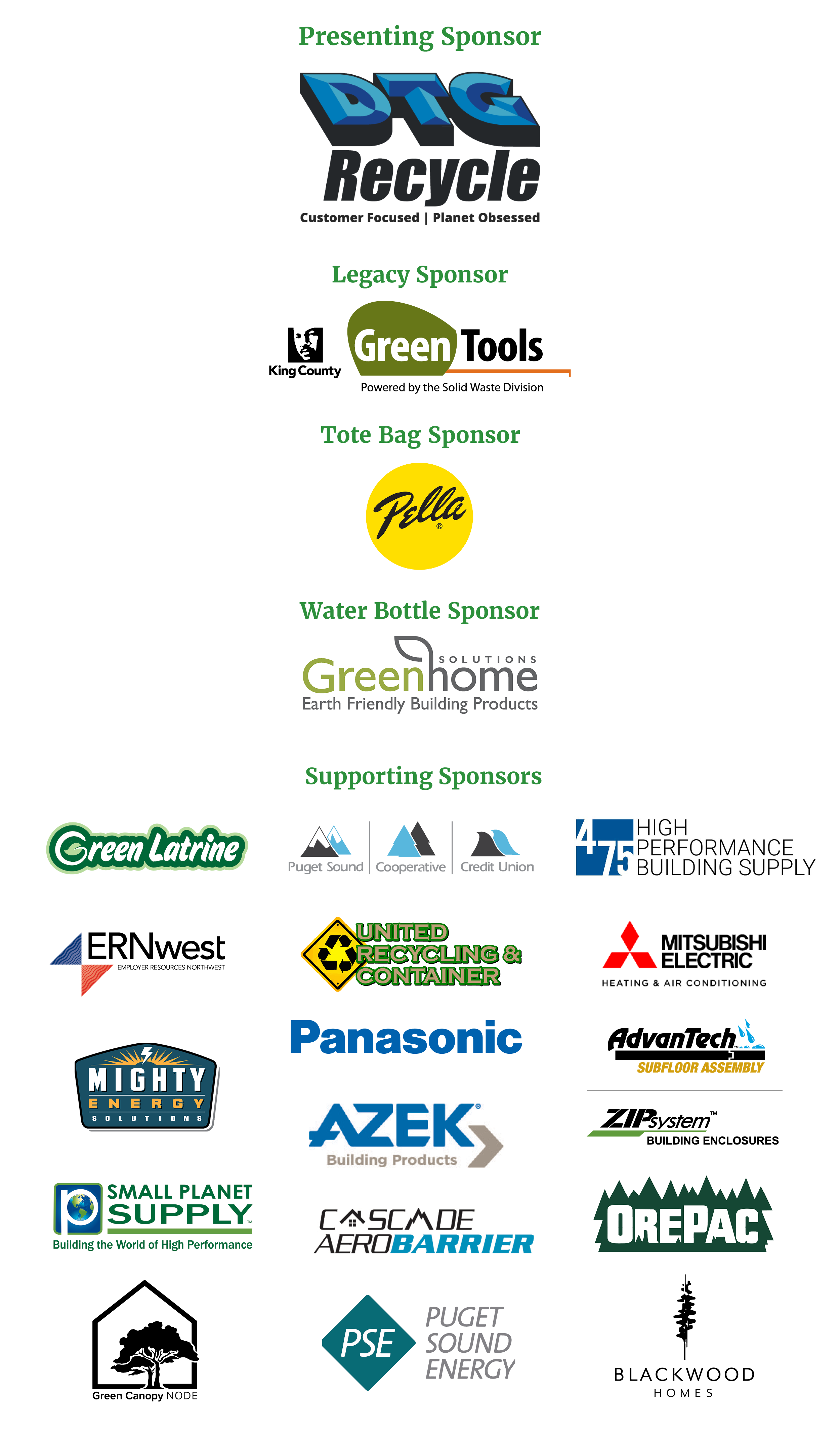 Built Green Conference Sponsors